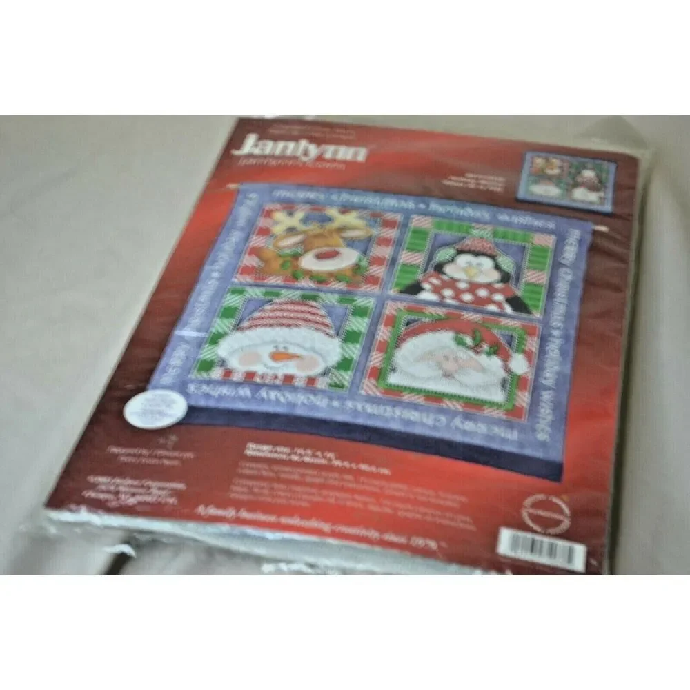 vintage Janlynn Christmas cross stitch tapestry‎ Holiday Wishes #079-0036